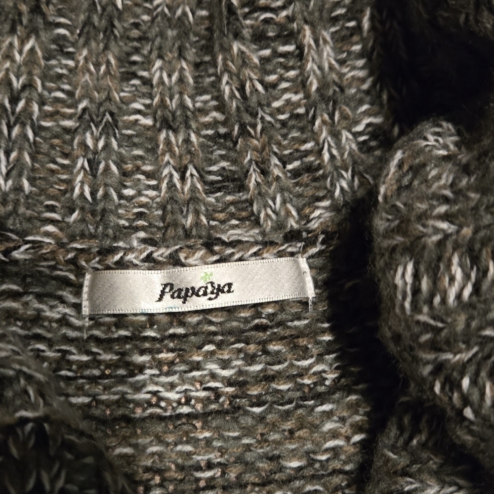Papaya Gray Knit Women's Cardigan Cowl Neck. 16 Ptp NwOT - Picture 4 of 8
